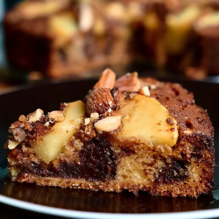 Gateau aux poires, amandes et chocolat, un délice sucré aux fruits