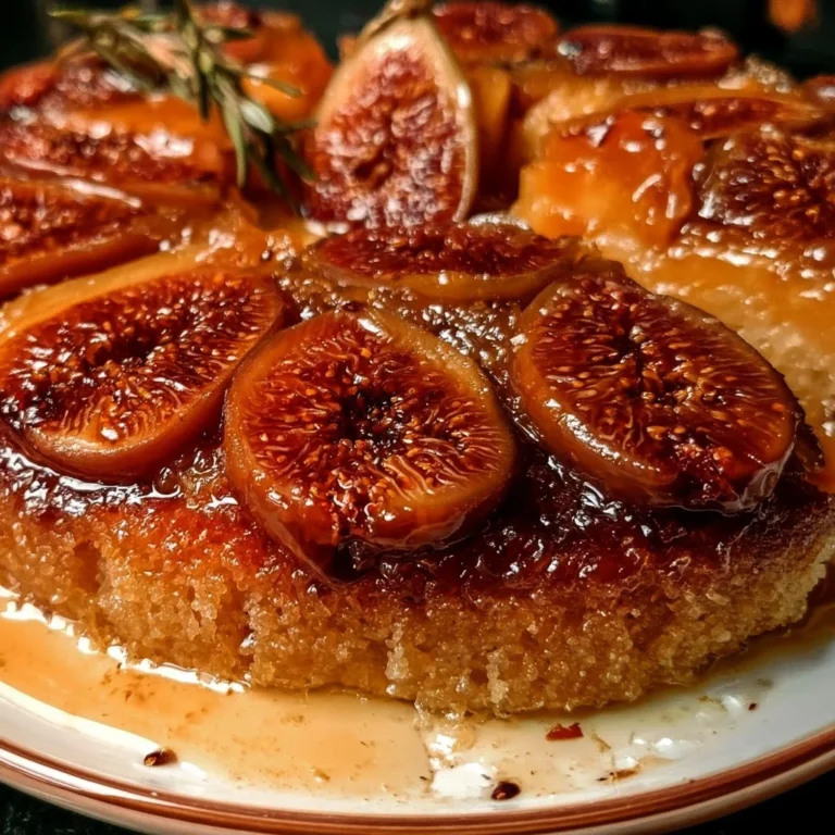 Gâteau renversé aux figues fraîches, beurre noisette et gousse de vanille.