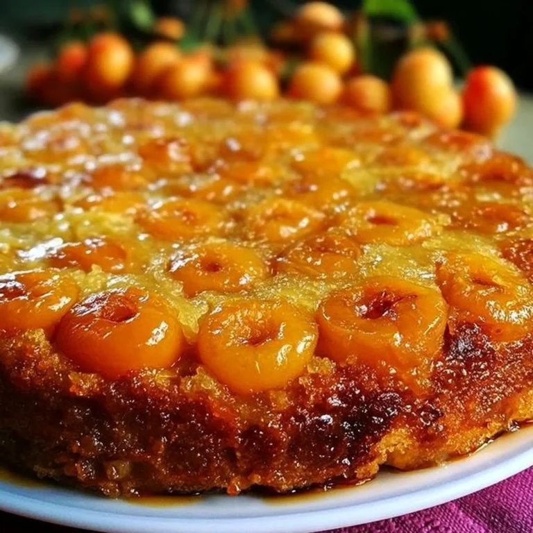 Gâteau renversé aux mirabelles, un dessert fruité et moelleux.