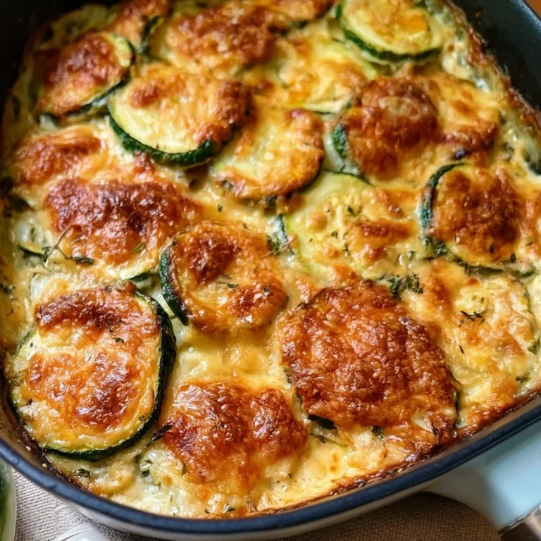 Gratin de courgettes minceur préparé au Airfryer, plat léger et savoureux.