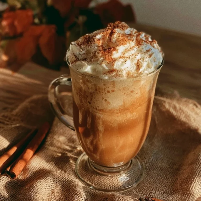 Latté de café à la citrouille dans une tasse avec décoration de crème.