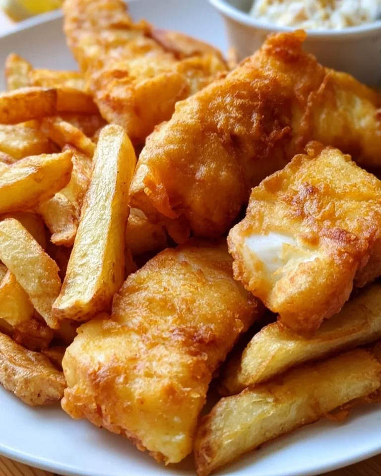 Meilleur fish and chips de morue enrobée de bière