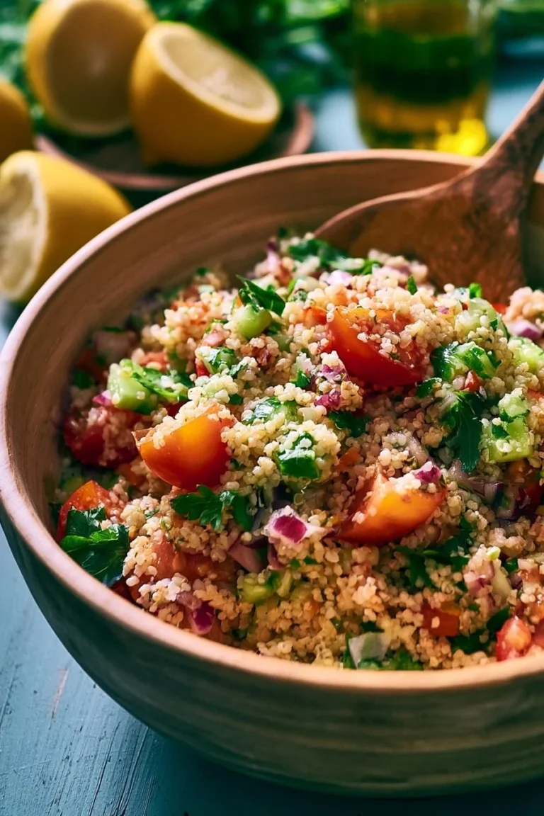 Salade de taboulé à la française avec légumes frais et herbes