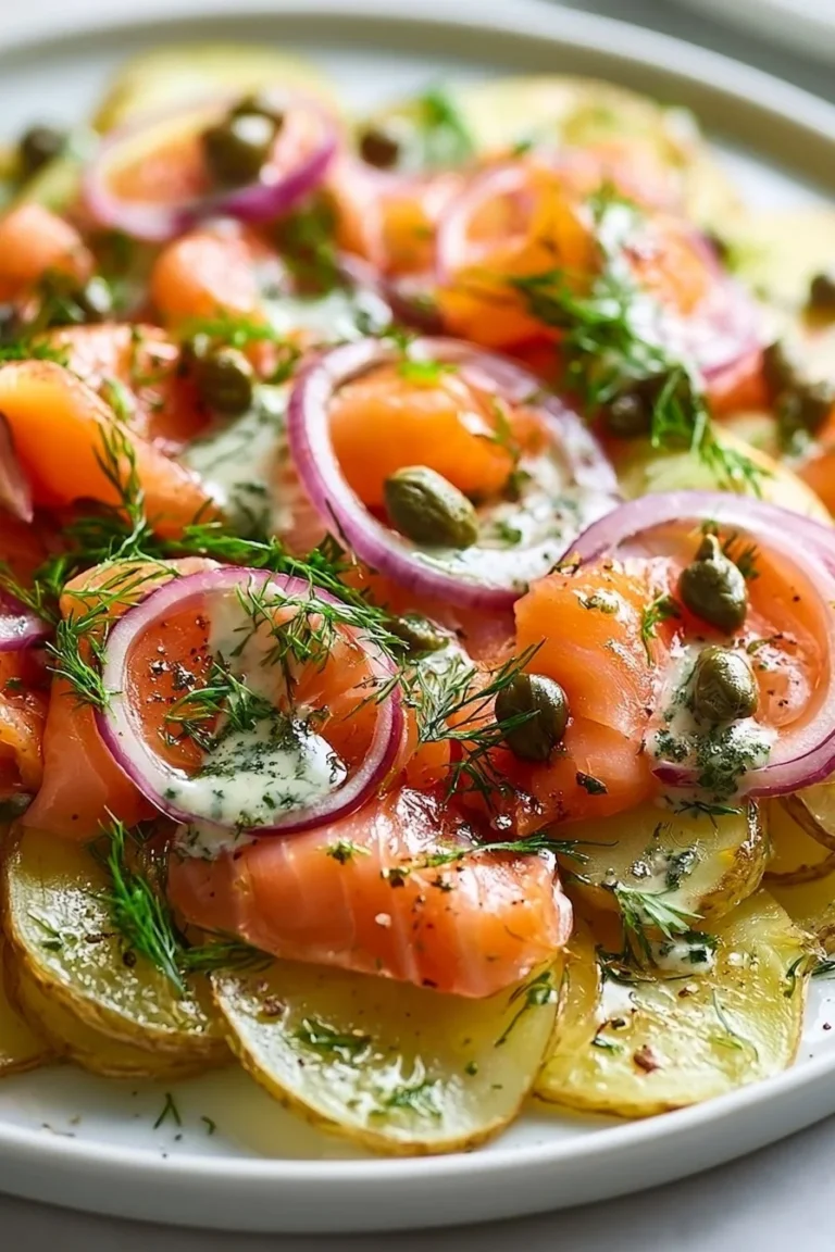 Salade d'été nordique avec saumon fumé et pommes de terre