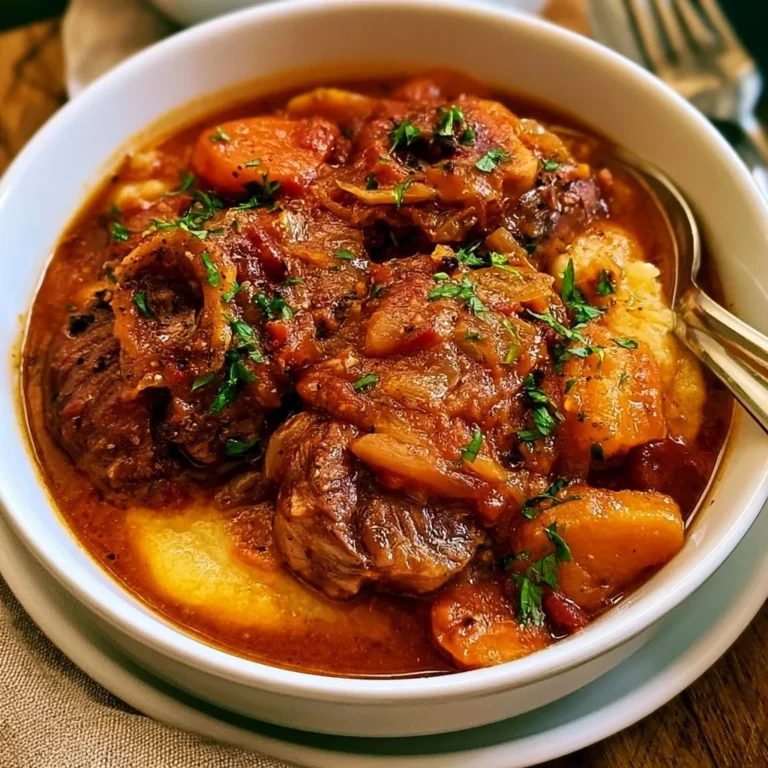 Plat d'Osso Buco à la mijoteuse avec garnitures savoureuses