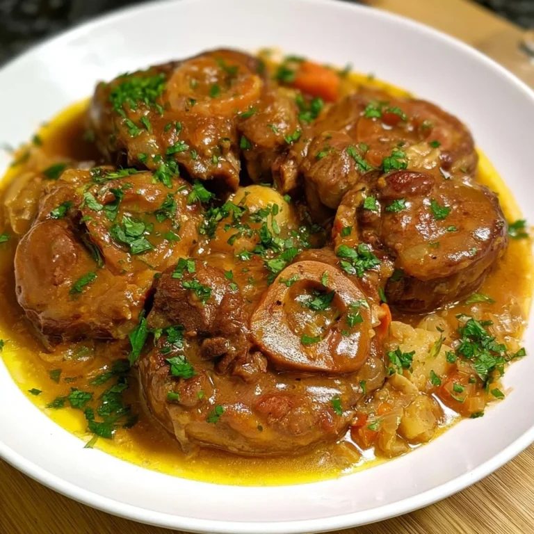 Osso buco à la milanaise, plat italien savoureux avec jarret de veau et gremolata.