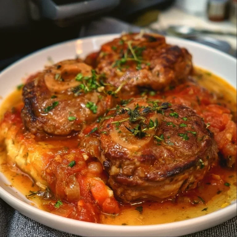 Osso Buco de Veau servi avec garniture de légumes