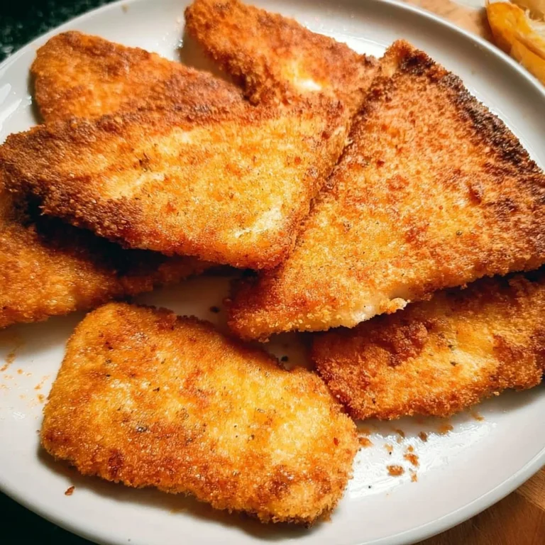 Poisson frit pané panko croustillant et doré, prêt à être dégusté
