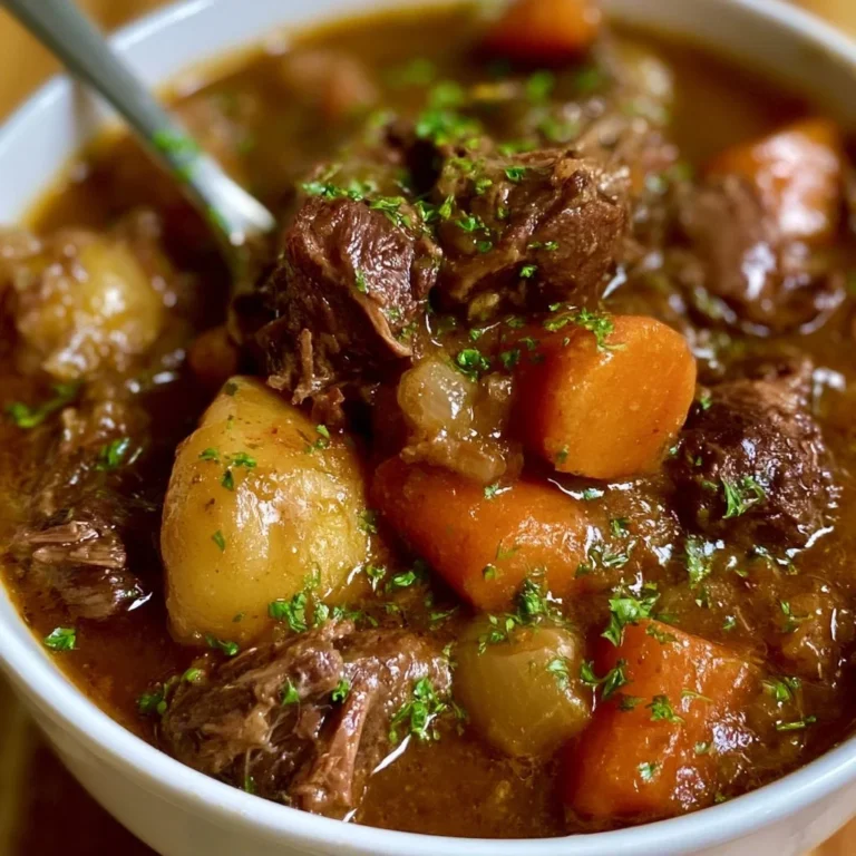 Ragoût de bœuf à la mijoteuse dans un plat de cuisson savoureux