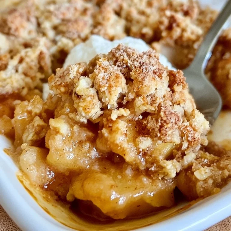 Croustillant aux pommes doré, un dessert irrésistible et croustillant fait maison.