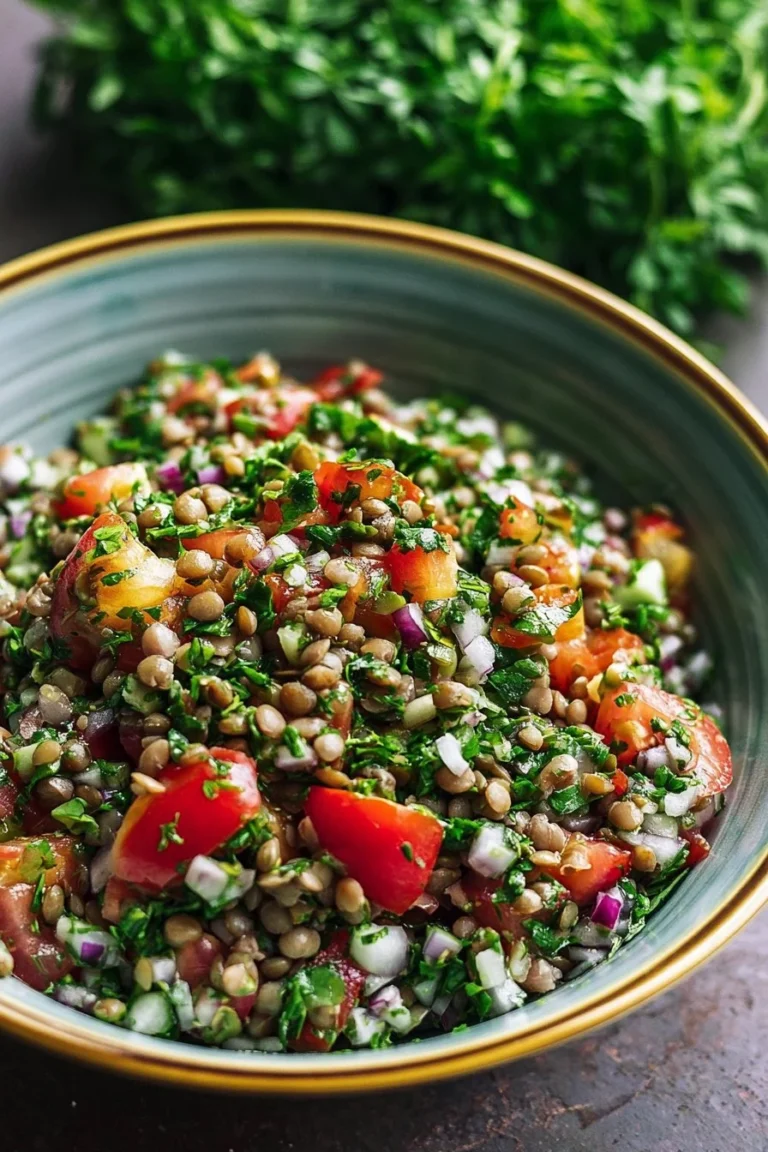 Salade de taboulé aux lentilles, recette fraîche et saine