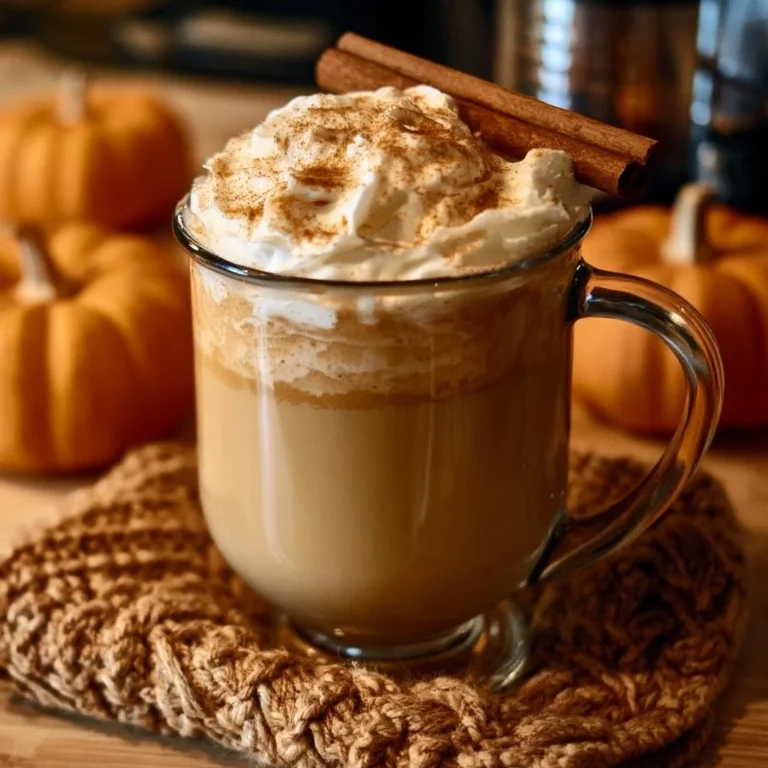 Recette de latte au potiron épicé, meilleur que Starbucks, dans une tasse.