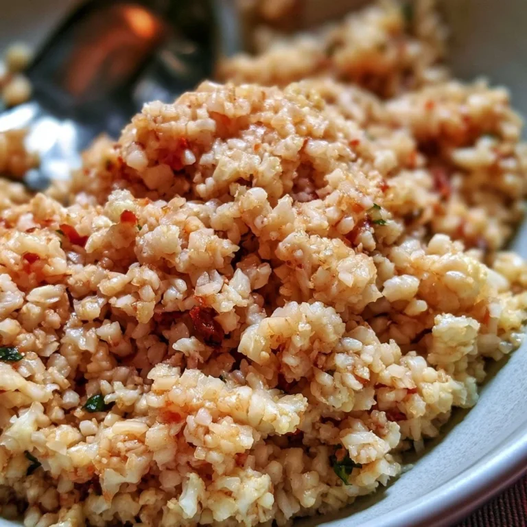 Riz de chou-fleur assaisonné avec légumes frais et épices
