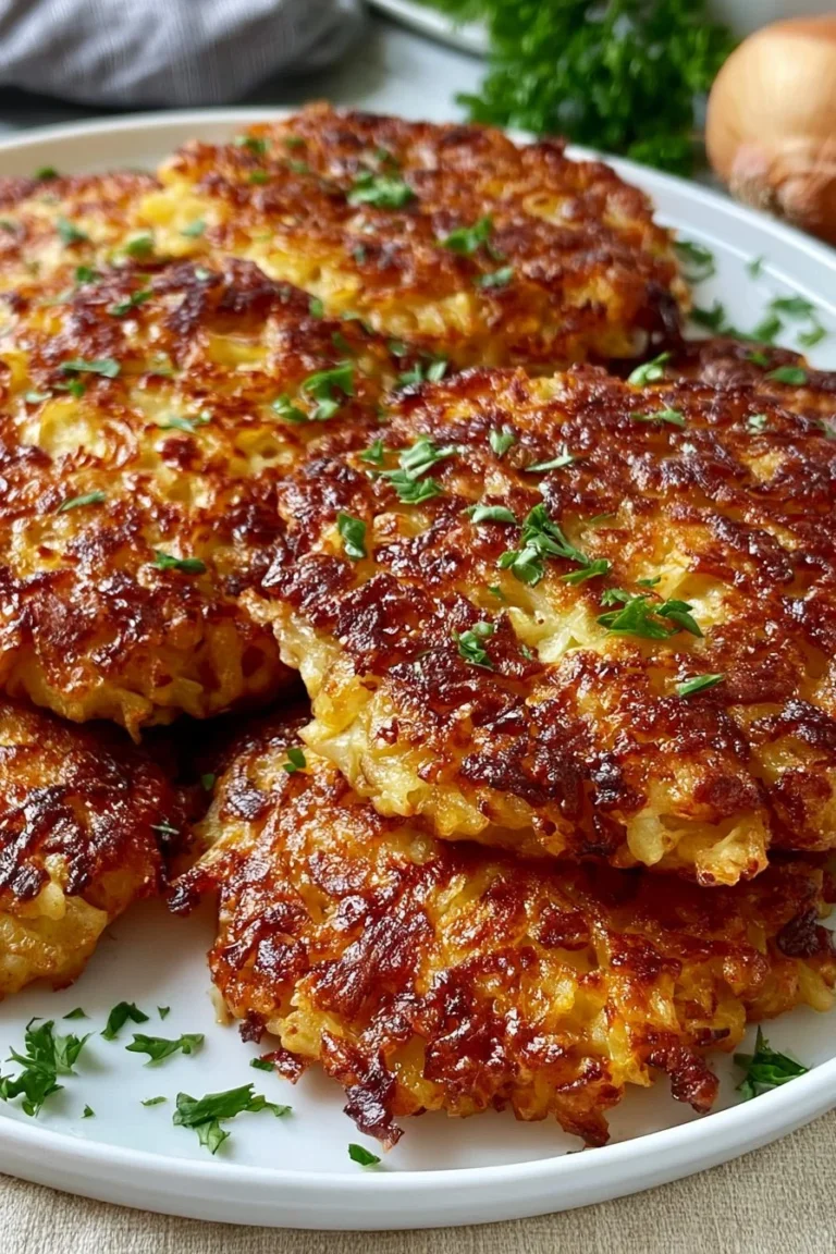 Rösti de pommes de terre aux oignons croustillant et savoureux