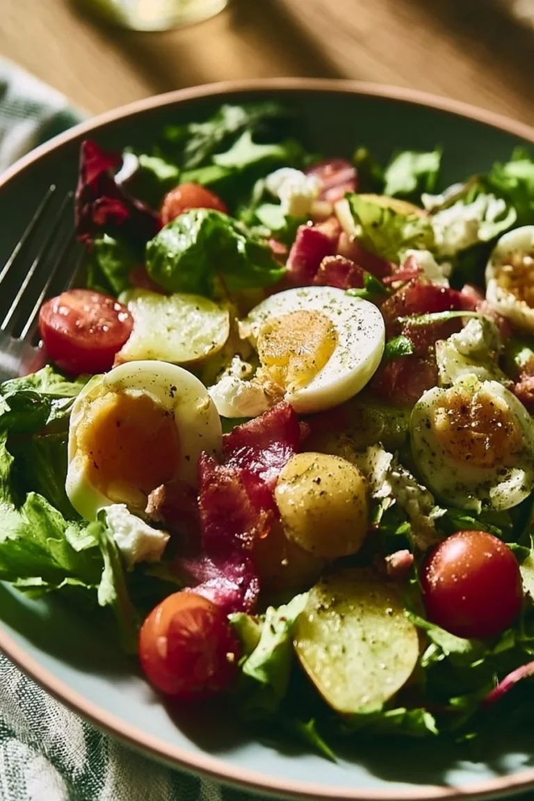 Salade Ardennaise avec ingrédients frais et colorés