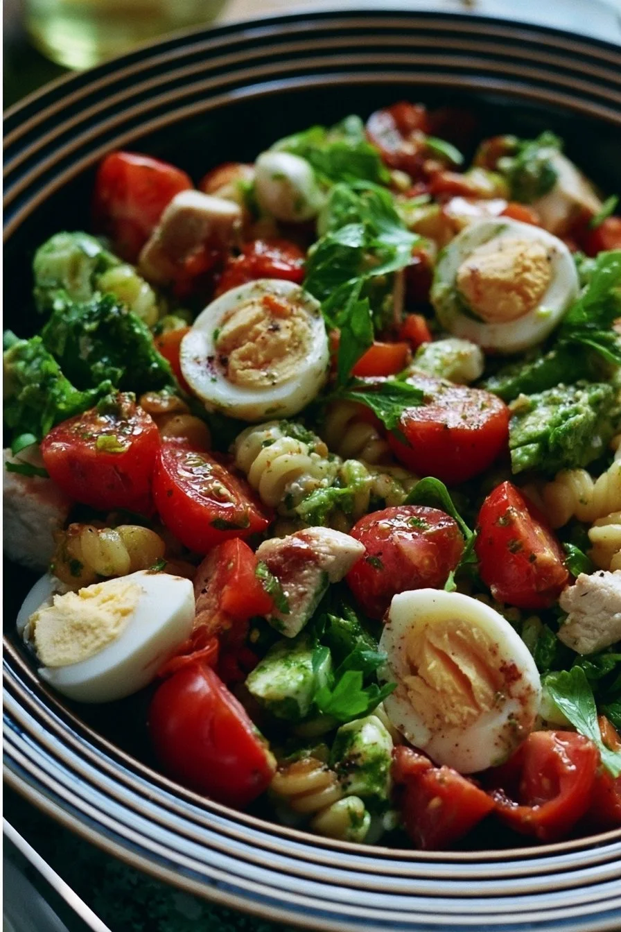 Salade colorée pour barbecue, idéale pour accompagner vos grillades d'été.