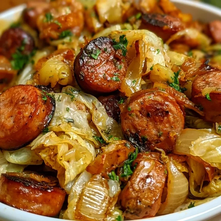 Sauté de saucisse et chou appétissant dans une poêle