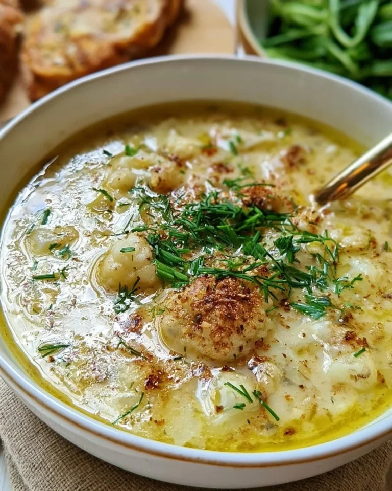 Soupe de chou-fleur maison servie dans un bol