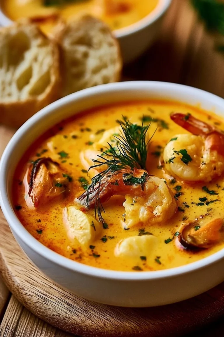 Soupe de Poisson au Safran, riche en saveurs marines et épices