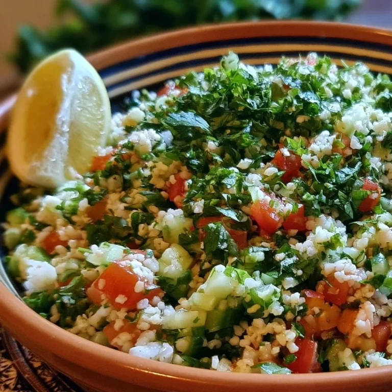 Recette de taboulé maison avec ingrédients frais et couleurs vives