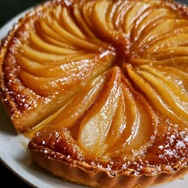Tarte aux poires maison, dessert savoureux aux poires fraîches