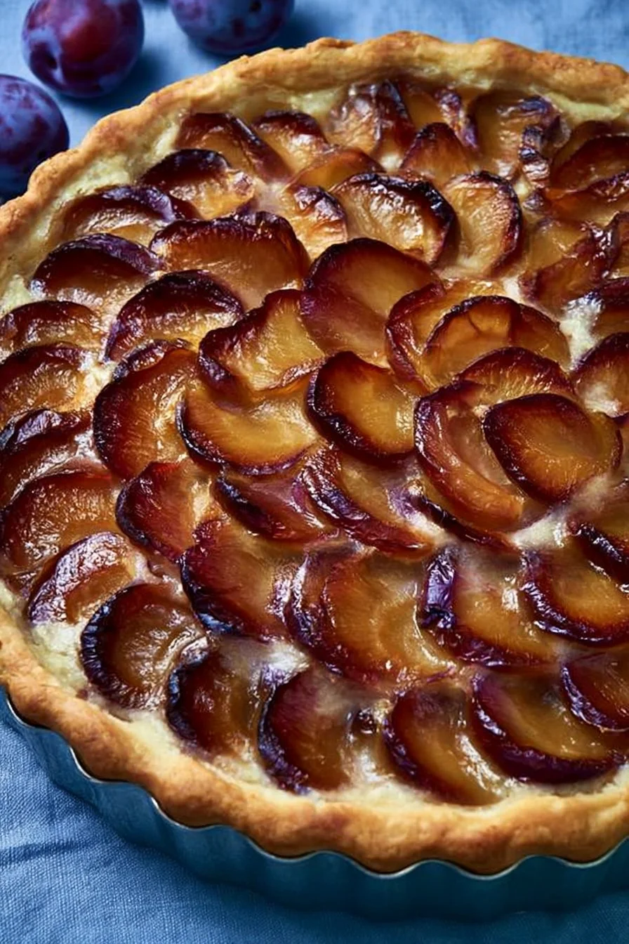 Tarte fine aux mirabelles, dessert gourmand fait maison