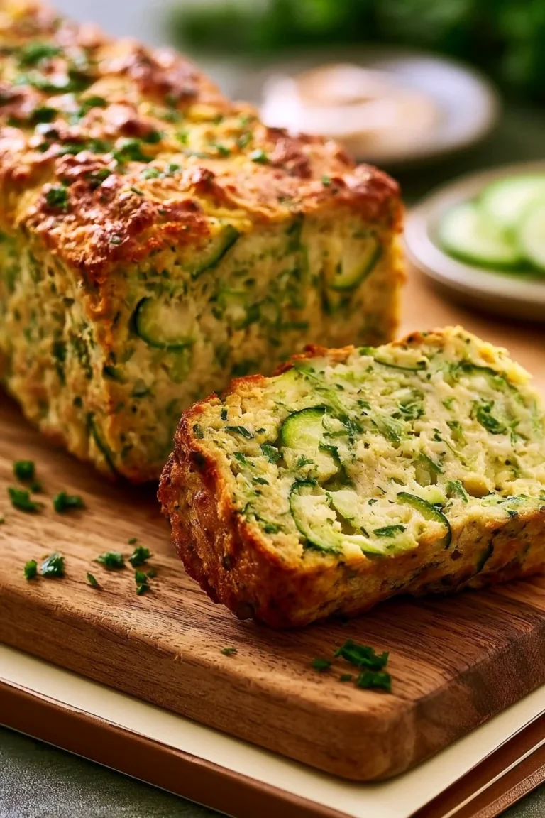 Terrine fraîche de thon et courgette prête à servir dans un plat élégant.