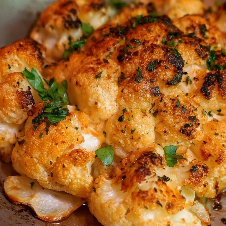 Délicieuse cauliflower rôtie au four, servie avec garnitures fraîches
