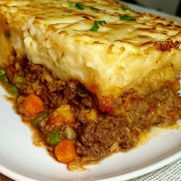 Hachis Parmentier préparé avec purée de pommes de terre et viande hachée