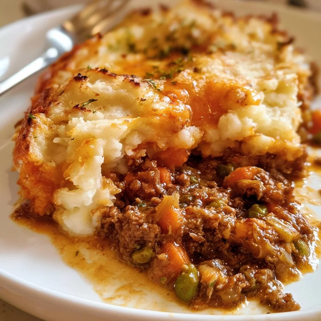 Recette délicieuse de Hachis Parmentier avec viande et purée de pommes de terre