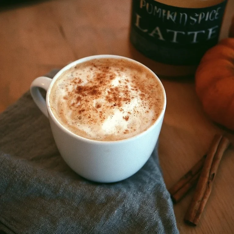 Verre de latte aux épices de citrouille avec de la crème et de la cannelle