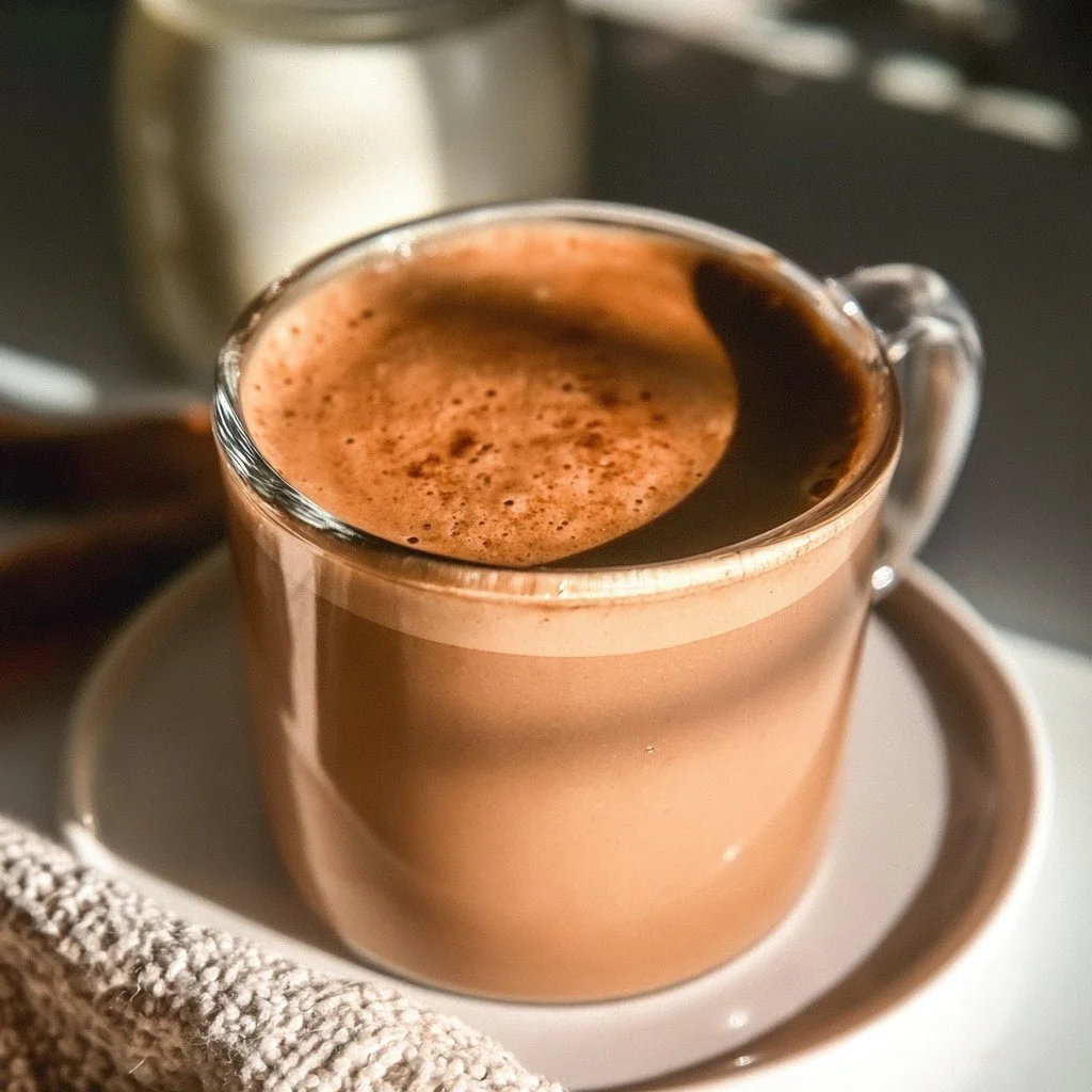 Latte à la citrouille et au chocolat dans une tasse sur une table en bois