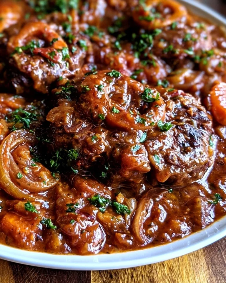 Osso buco à la sauce tomate, plat savoureux traditionnel italien