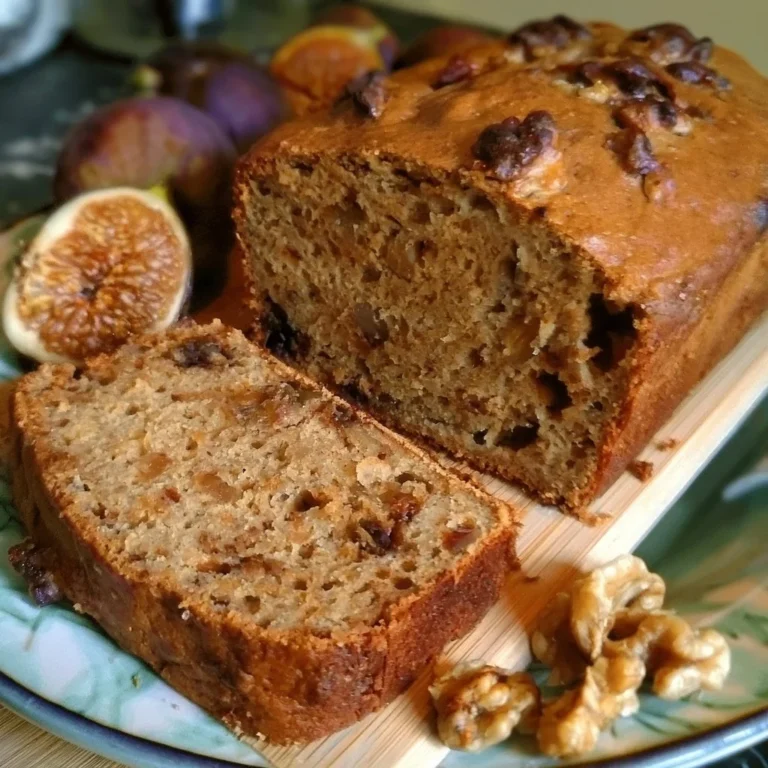 Pain aux figues fraîches et aux noix, délicieux et fait maison