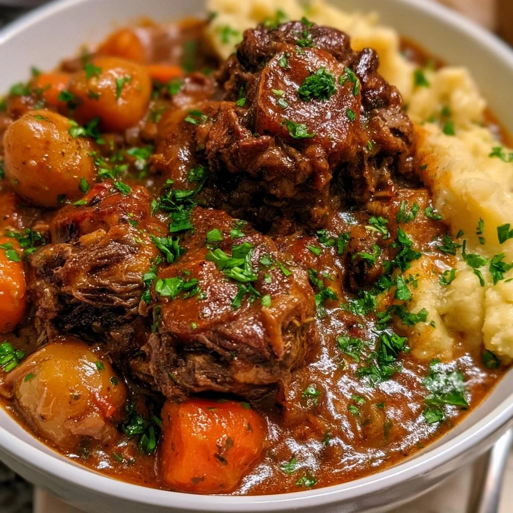 Ragoût de queue de bœuf espagnol avec légumes et épices