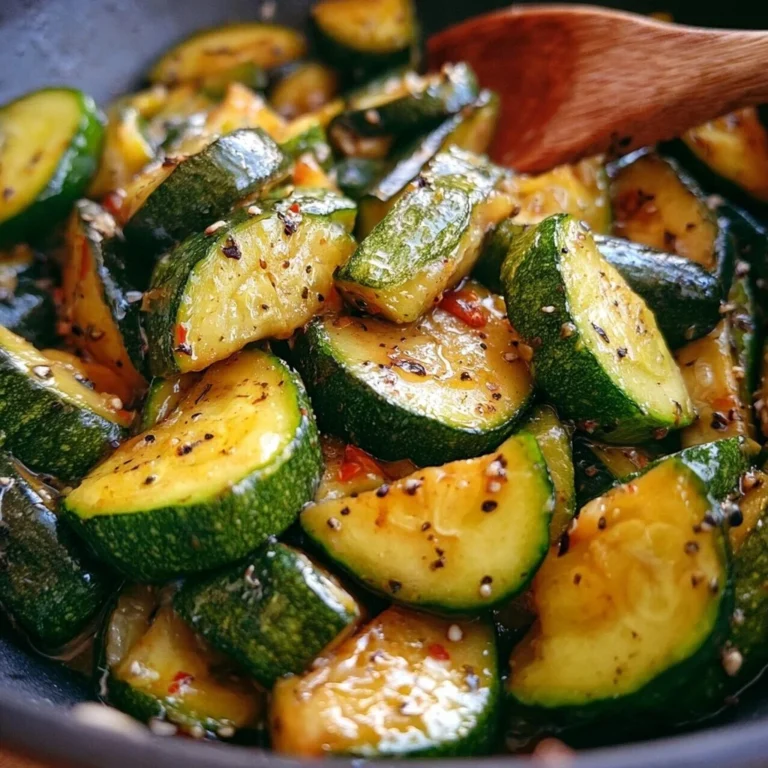 Sauté de courgettes fraîches dans une poêle avec des épices.