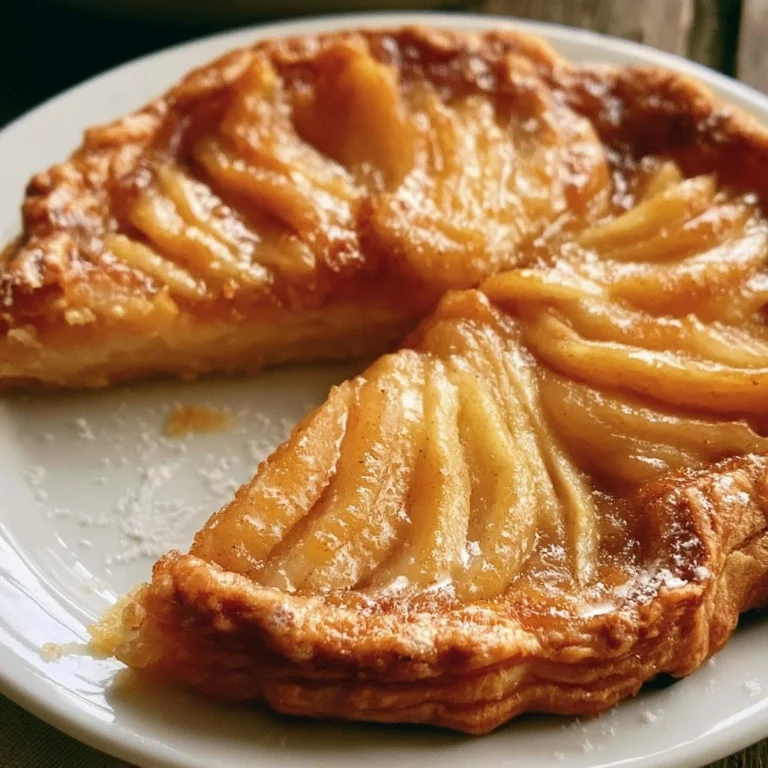 Tarte aux poires délicieuse avec une croûte dorée et des poires juteuses