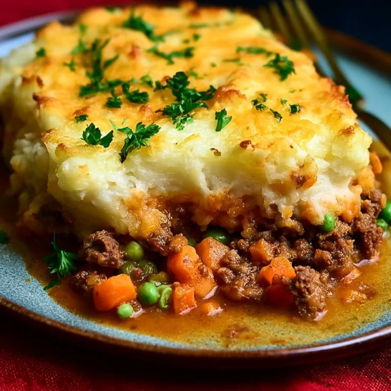 Un délicieux shepherd's pie doré, parfait pour un repas réconfortant