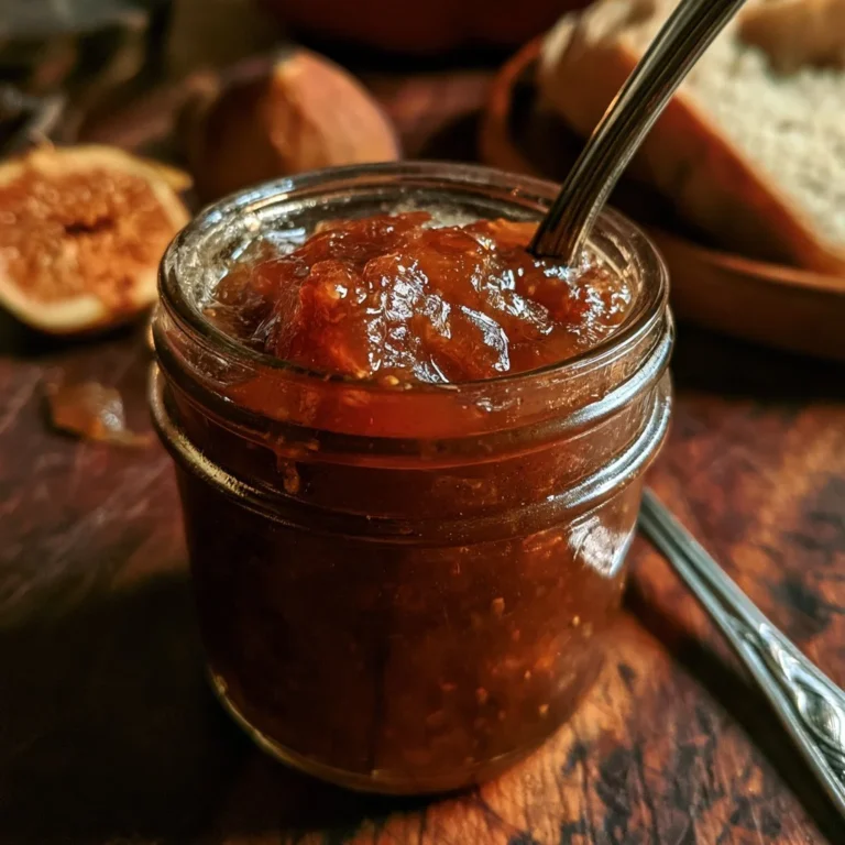 Confiture de figues fraîches au citron dans un pot en verre