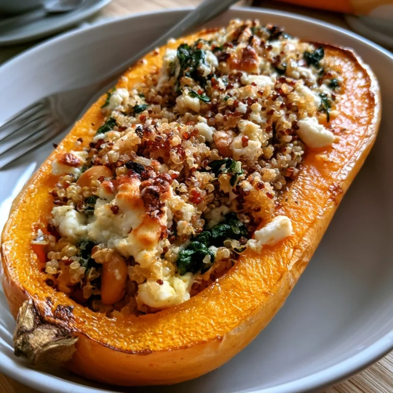 Plat de courge butternut farcie garnie de légumes et d'épices