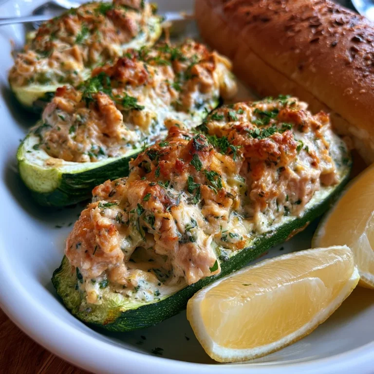 Courgettes farcies au poulet et aux herbes, plat savoureux et coloré