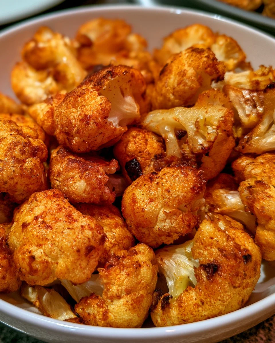 Chou-fleur croustillant au paprika préparé dans une friteuse à air