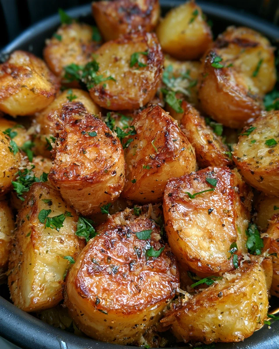 Pommes de terre croustillantes au parmesan cuites à la friteuse à air