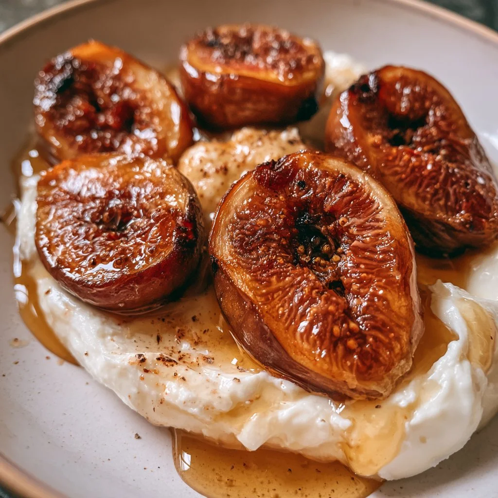 Figues rôties au miel et mascarpone, un dessert savoureux