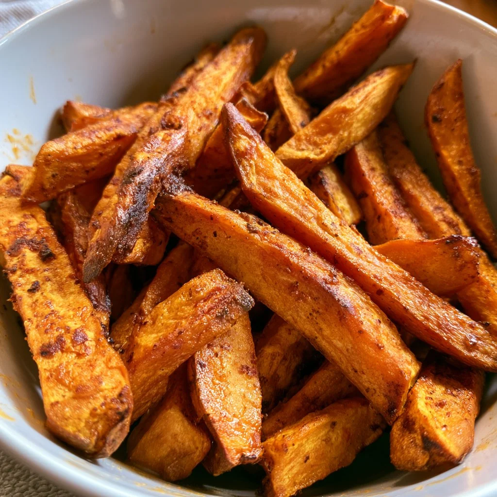 Frites de patates douces croustillantes préparées à l'Air Fryer