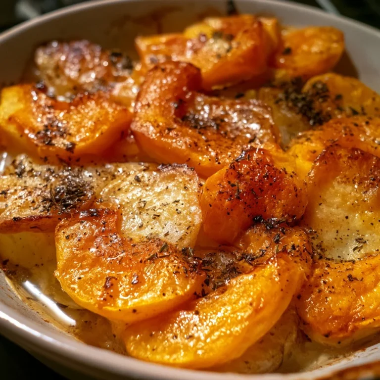 Gratin dauphinois de butternut et pommes de terre, plat crémeux et savoureux