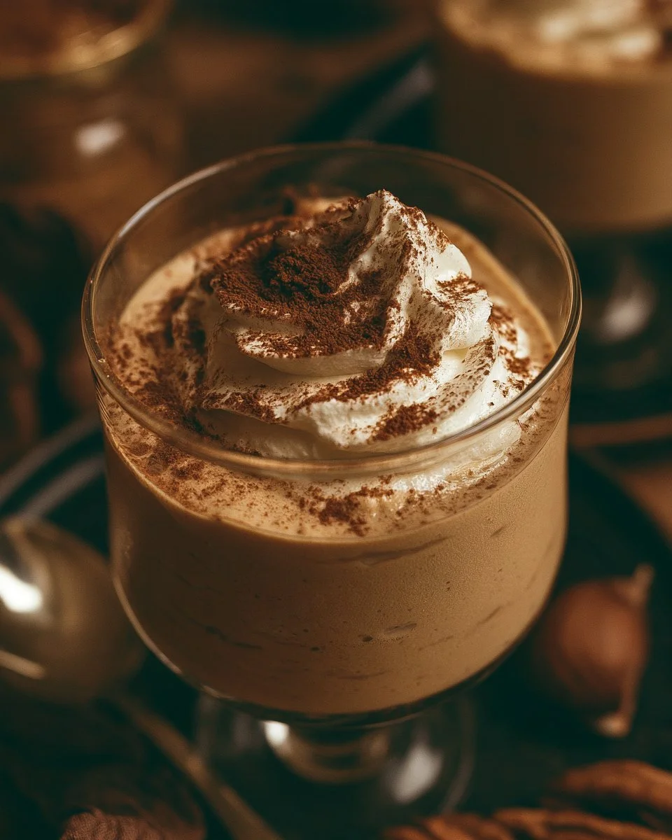 Mousse légère à la crème de marrons, dessert aérien et savoureux.