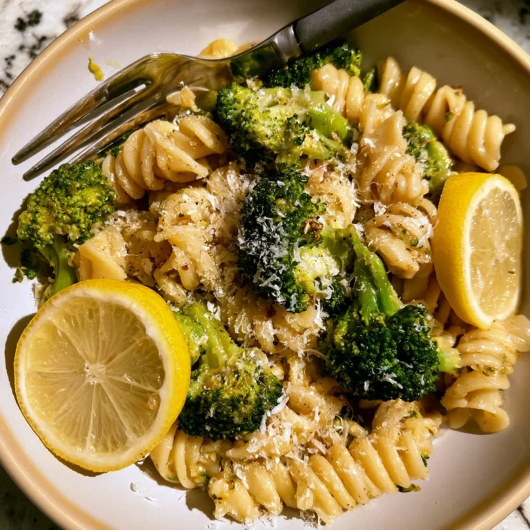 Pâtes au brocoli avec citron et parmesan, un plat savoureux
