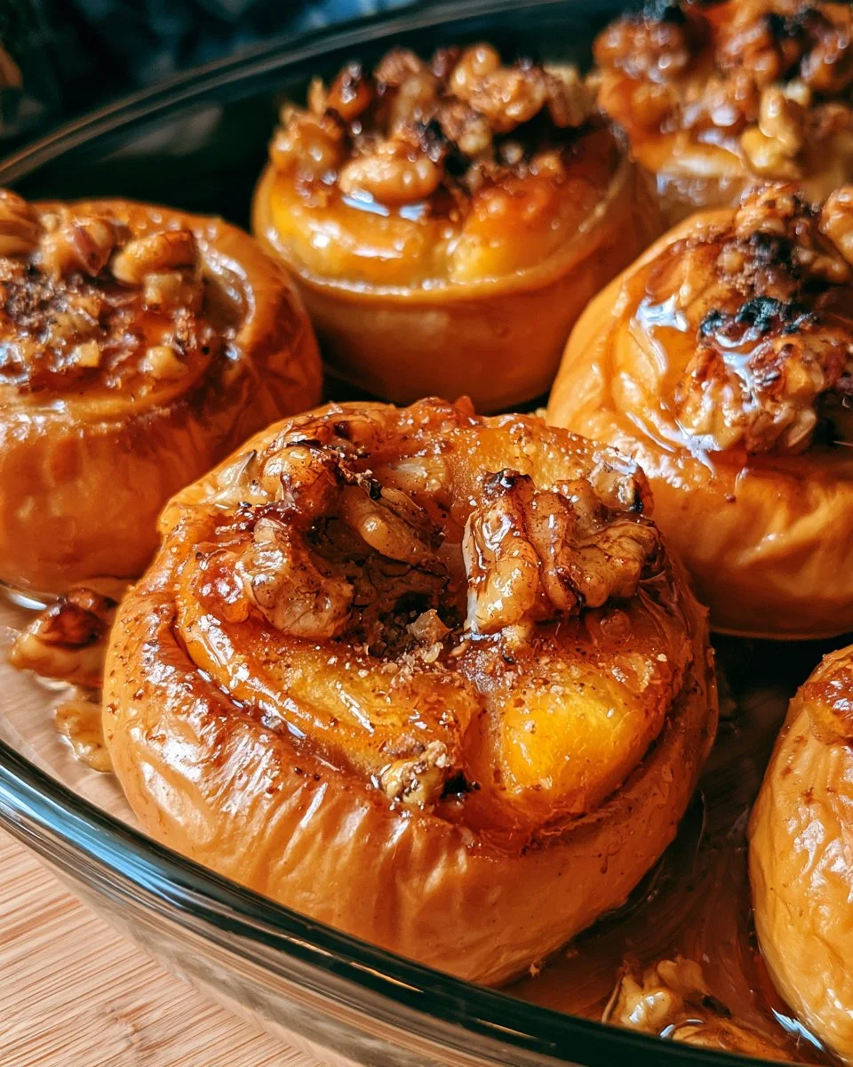 Recette de pommes au four au miel et aux noix, dessert gourmand et réconfortant