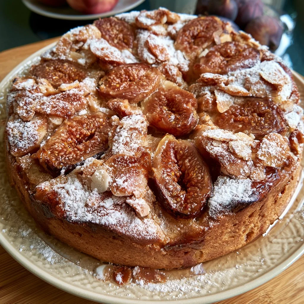 Gâteau Moelleux aux Figues et Amandes, un délice sucré fait maison